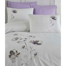 Yeni Sezon Çeyizlik %100COTTON Creaforce Lizay Nakışlı Çift Kişilik Nevresim Takımı 6 Parça "kutulu"