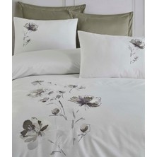 Yeni Sezon Çeyizlik %100COTTON Creaforce Lizay Nakışlı Çift Kişilik Nevresim Takımı 6 Parça "kutulu"