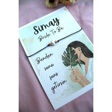 Emtory Home 40 Adet Kişiye Özel Kartlı Şans Bilekliği - Kına Hediyesi - Kına Hatırası - Nikah Hatırası - Bride Hediye