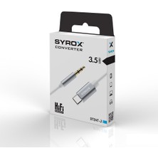 Başkenttekno Syrox Type-C / 3.5 mm Aux Kablosu Dönüştürücü Gri