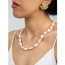 Flechazo Jewelry Doğal Barok Incili Zarif Kolye
