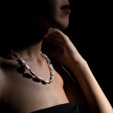 Flechazo Jewelry Doğal Barok Incili Zarif Kolye