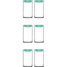 Paşabahçe Breakfast Vakumlu Cam Kavanoz Erzak Saklama Kabı Turkuaz 6'lı