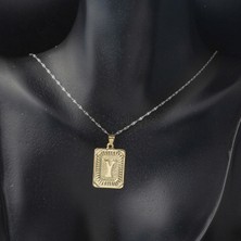 Bilezikci Kare Plakalı 14 Ayar Altın Y Harf Kolye Ucu