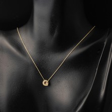 Bilezikci G Harfi 14 Ayar Altın Taşsız Minimal Harf Kolye