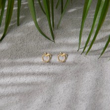 goldkupe 14 Ayar Altın Noktalı Elma Küpe 0,85 gr