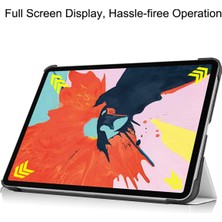 Jingyi iPad Air 4. Nesil 10.9 2020" Için, iPad Air 4 Kapağı, Otomatik Uyandırma/uyku Özelliğine Sahip Ince Stand Kapağı - Beyaz (Yurt Dışından)