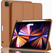 Jingyi Yeni iPad Pro 11 Inç Kılıf 2021(3. NESIL)/2020(2. Nesil) Kalem Tutuculu, Otomatik 2. Nesil Kalem Şarjlı Akıllı iPad Kılıfı [touch Id ve Otomatik Uyandırma/uyku Desteği] (Kahverengi) (Yurt Dışından)