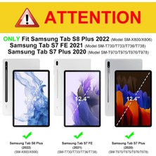 Jingyi Samsung Galaxy Tab S7 Fe/s7 + Plus 12.4''2021 (SM-T730/SM-T736) Tablet Kılıfı, Tab S7 Fe, Otomatik Uyandırma/uyku Için Ince Şeffaf Arka Kapak Samsung Tab S7 Fe, Pembe (Yurt Dışından)