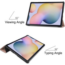 Jingyi Samsung Galaxy Tab S7 PLUSS7PLUS(T970/T975) Kapak 2020 Için, 【otomatik Uyku/uyandırma】 Deri Ince Üç Katlı Kapak Manyetik Stand Gül Altın (Yurt Dışından)