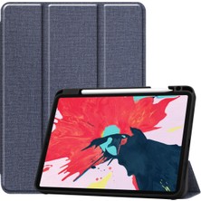 Jingyi Yeni iPad PRO11 2020 Için 11" Kalem Yuvalı Tablet Kılıfı Tpu Yumuşak Kabuk Uyku Örtüsü - Koyu Mavi (Yurt Dışından)