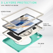 Jingyi Samsung Tab A8 Için 10,5 Inç Koruyucu Kapak X200/X205 Üç Geçirmez Tablet Her Şey Dahil Döner Koruyucu Kapak Mavi (Yurt Dışından)