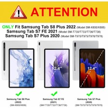 Jingyi Samsung Galaxy Tab S7 Fe/s7 + Plus 12.4''2021 (SM-T730/SM-T736) Tablet Kılıfı Için, Tab S7 Fe, Otomatik Uyandırma/uyku Için Ince Şeffaf Arka Kapak Samsung Tab S7 Fe, Koyu Mavi (Yurt Dışından)