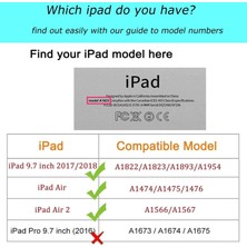 Jingyi iPad Kılıfı Fit 2018/2017 iPad 9.7 6./5. Nesil - 360 Derece Dönen Otomatik Uyandırma/uyku Özellikli iPad Hava Kılıfı Kapağı, Apple iPad 9.7 Inç 2018/2017 ile Uyumlu (Renkli Duman) (Yurt Dışından)