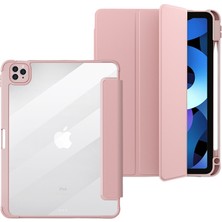 Jingyi IPad Pro(11 Inç)/ıpad Air4(10.9 Inç) ile Uyumlu Kılıf, Yumuşak Tpu Kapaklı Üç Katlı Stand ve Kalem Tutucu, Otomatik Uyandırma/uyku, Pembe (Yurt Dışından)