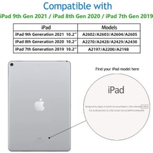 Jingyi Wekity Kılıf iPad 10.2 Inç 2021/2020 iPad 9./8. Nesil ve 2019 iPad 7. Nesil ile Uyumlu, Kalem Tutuculu, Yumuşak Tpu Arka Kılıf (Yurt Dışından)