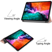 Jingyi iPad Pro 12.9 Inç Kapak 2021 5. Nesil, Ultra Ince Üç Katlı Stand Kapağı [otomatik Uyku/uyanma] iPad Pro 12.9 2021 Yumuşak Tpu Arka Kapak - Pembe Altın (Yurt Dışından)