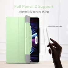 Jingyi iPad Pro 11 Inç 2021 (3. Nesil), Üç Katlı Akıllı Kılıf, Işıklı Stand Kılıfı, Otomatik Uyku ve Uyanma, Pen 2 Kablosuz Şarj, Ascend Serisi, Nane Yeşili (Yurt Dışından)