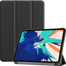 Jingyi iPad Pro 12.9 Için Koruyucu Deri Yumuşak Kabuk Her Şey Dahil Kalem Tepsisi iPad Pro 12.9 Inç Tablet Kapağı Üç Katlı Kasa Standı Ultra Ince Kabuk Düşmeyi Önleyici Deri Kılıf (Siyah) (Yurt Dışından)