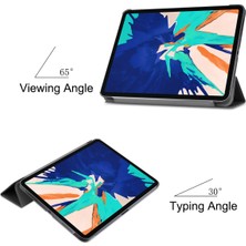 Jingyi iPad Pro 12.9 Için Koruyucu Deri Yumuşak Kabuk Her Şey Dahil Kalem Tepsisi iPad Pro 12.9 Inç Tablet Kapağı Üç Katlı Kasa Standı Ultra Ince Kabuk Düşmeyi Önleyici Deri Kılıf (Siyah) (Yurt Dışından)