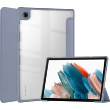 Jingyi Samsung Galaxy Tab A8 10,5" 2021 Modelleri Için (SM-X200/X205), Şeffaf Şeffaf Arkalı Darbeye Dayanıklı Kapak, Otomatik Uyandırma/uyku, Lavanta (Yurt Dışından)