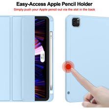 Jingyi Yeni iPad Pro 11 Inç Kılıf 2021(3. NESIL)/2020(2. Nesil), Kalem Tutuculu, Akıllı iPad Kılıfı [touch Id ve Otomatik Uyandırma/uyku Desteği], Otomatik 2. Nesil Kalem Şarjı (Gök Mavisi) (Yurt Dışından)