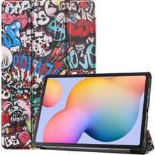 Jingyi Samsung S6 Lite Için 10.4 Inç P610 Tpu Kalem Tepsisi Tablet Kılıfı P610/P615 Deri Kılıf Graffiti (Yurt Dışından)