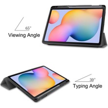 Jingyi Samsung Galaxy Tab S6/tab S6 Tablet Kılıfı Için 10,4", Otomatik Uyku/uyandırma Sert Üç Katlı Stand Kapaklı Premium Deri Ince ve Hafif (P610/P615) Gri (Yurt Dışından)