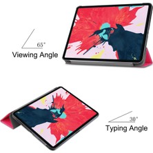 Jingyi 2020 iPad Pro 11" (2. Nesil) Için Ince Deri Kılıf, Otomatik Uyandırma/uyku - Gül Kırmızısı (Yurt Dışından)