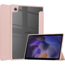 Jingyi Samsung Galaxy Tab A8 10,5" 2022 Modelleri Için (SM-X200/X205), Şeffaf Şeffaf Arkalı Darbeye Dayanıklı Kapak, Otomatik Uyandırma/uyku, Pembe (Yurt Dışından)