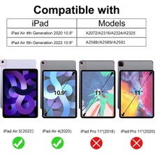 Jingyi Veeki For iPad Air 5 2022 Cover/ipad Air 4 2020 Cover (10,9"), Kalemlikli Üç Katlı Stand Kılıfı - 2. Nesil Ipencil Şarjı, Sarı (Yurt Dışından)