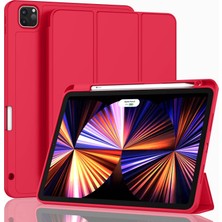 Jingyi Yeni iPad Pro 11 Inç Kılıf 2021(3. NESIL)/2020(2. Nesil), Kalem Tutuculu, Otomatik 2. Nesil Kalem Şarjlı Akıllı iPad Kılıfı [touch Id ve Otomatik Uyandırma/uyku Desteği] (Kırmızı) (Yurt Dışından)