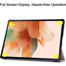 Jingyi Samsung Galaxy Tab S7 Fe 12,4" 2021 / Galaxy Tab S7+ 12,4" 2021 T730/T736, Esnek Tpu Arka Kapak Otomatik Uyku/uyandırma Fonksiyonlu Hafif Üç Katlı Stand, Pembe Altın (Yurt Dışından)