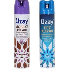 Uzay Mobilya Bakım Cilası 300 ml Lavanta ve Toz Kovar Sprey 300 ml