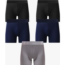 Cnt Erkek 5'li Desenli Renkli Pamuklu Premium Paket Boxer