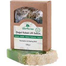 The Soap Factory Doğal Kabak Lifi Limon-Kekik-Keten Tohumu-Kayısı Sabunu 120 g - Vegan - Lüks - Çevre Dostu - Bütün Cilt Tipleri İçin Uygun - Üstün Cilt Bakımı