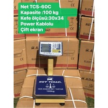 Net Terazi TCS-60C 100KG Terazi Kafe Ölçüsü 30X34 Manav Bakkal Terazi