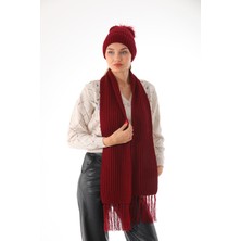 Elif İç Giyim Ponponlu Bere Selanik Atkı Seti