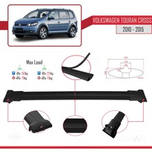 Omad Volkswagen Touran Cross 2010-2015 Arası ile Uyumlu Fly Model Ara Atkı Tavan Barı Siyah