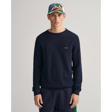 Gant Erkek Lacivert Regular Fit Bisiklet Yaka Kazak 8040521.433