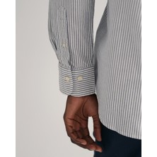 Gant Erkek Gri Regular Fit Düğmeli Yaka Çizgili Gömlek 3000230.423