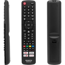 Huayu Kl Hısense RM-HS1530 Netflıx- Youtube- Prıme Vıdeo- Google Play Tuşlu Unıversal Lcd-Led Tv Kumanda Siyah - Beyaz