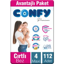 Confy Premium 4 Numara Bebek Bezi Maxi 7 - 14 KG 112 Adet