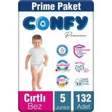 Confy Premium 5 Numara Bebek Bezi Junior 11 - 18 KG 132 Adet