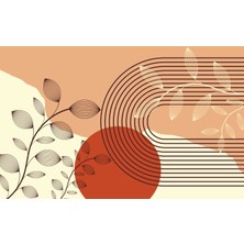 Lotus Aura Soyut Yapraklı Tasarım Duvar Kağıdı, Abstract Geometrik Tasarım Duvar Resmi