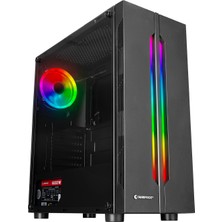 Rampage Spectra Tempered Glass 600W 80PLUS Rainbow Fan ve Ledli 1*usb 3.0 + 2* USB 2.0 Gaming Kasa