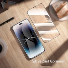 Enfein Iphone 15 Pro Max Ile Uyumlu Ekran Koruyucu Darbe ve Çizilmelere Dayanıklı 9d Cam Koruyucu