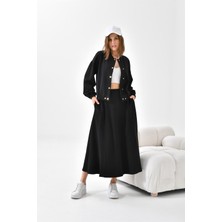 Ftz Women Kadın İki İp Etekli Takım Siyah 30619