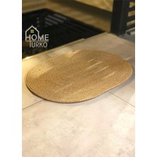 Home Turko Hasır, Jüt Desenli Modern Iç ve Dış Kapı Önü Paspası, Balkon Paspası, Banyo Paspası / Hediyelik.