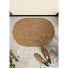 Home Turko Hasır, Jüt Desenli Modern Iç ve Dış Kapı Önü Paspası, Balkon Paspası, Banyo Paspası / Hediyelik.